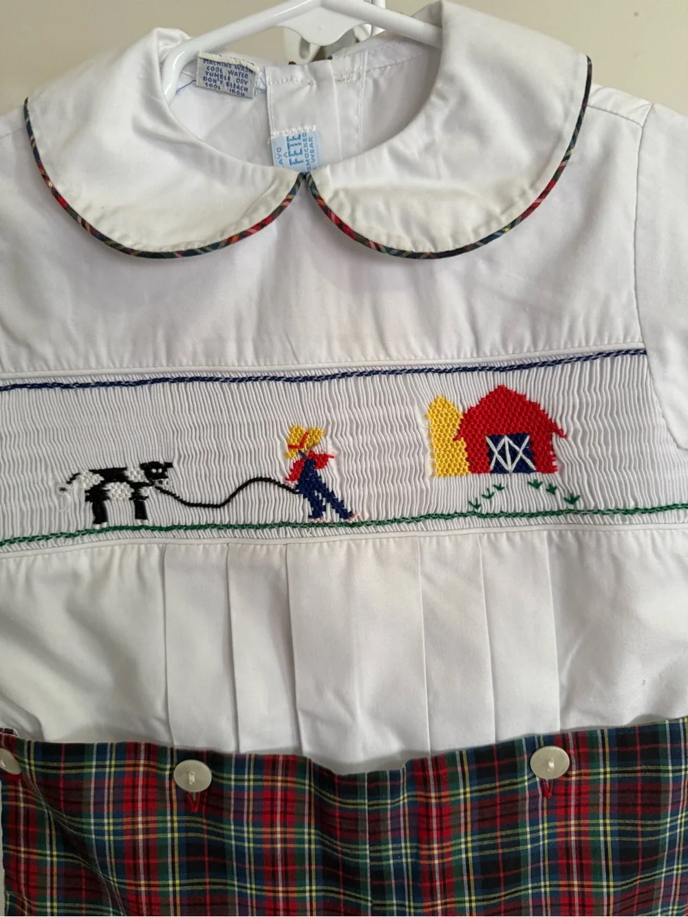 New Vive La Fete Smocked Farm Romper